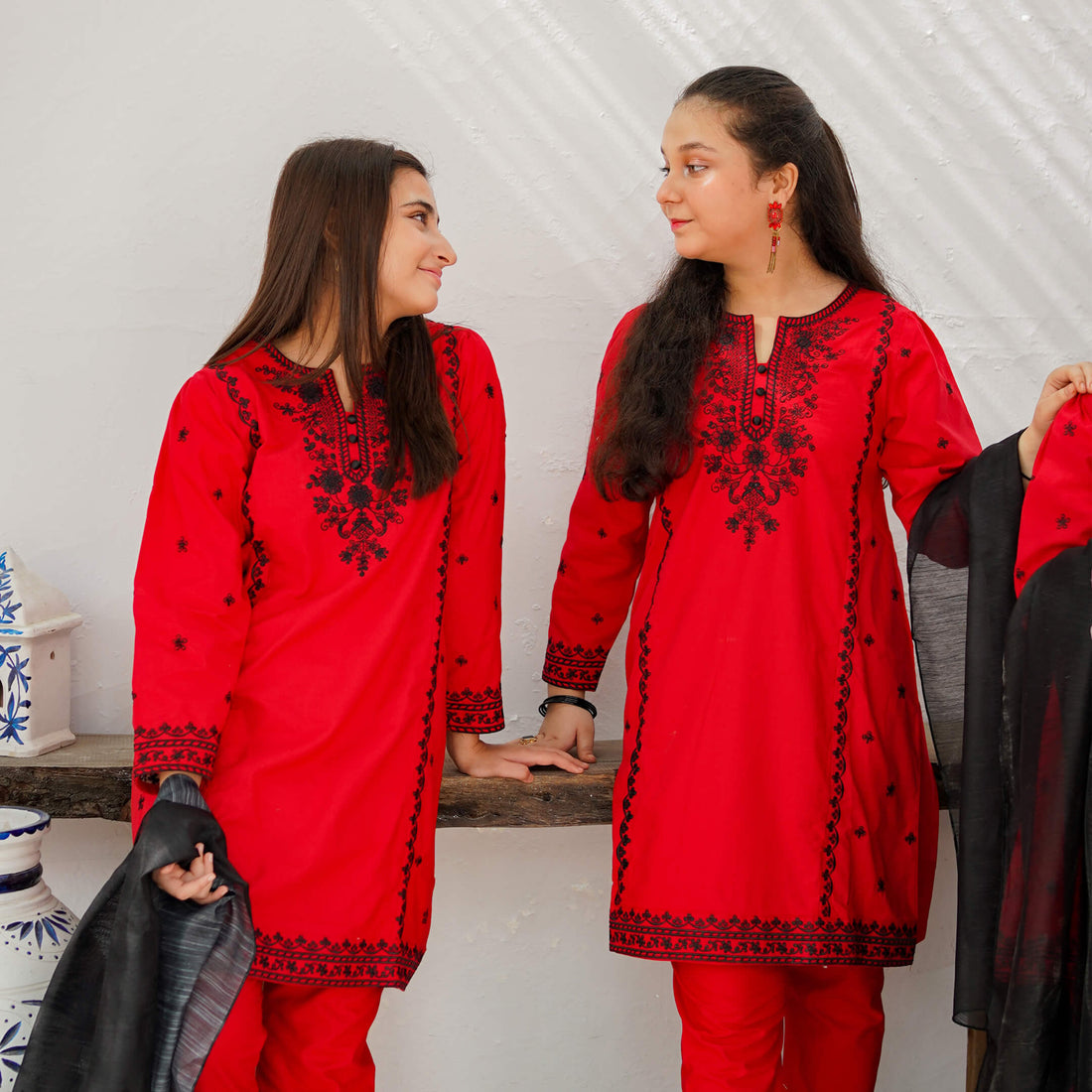 Red Bloom – 3 PC Cotton
