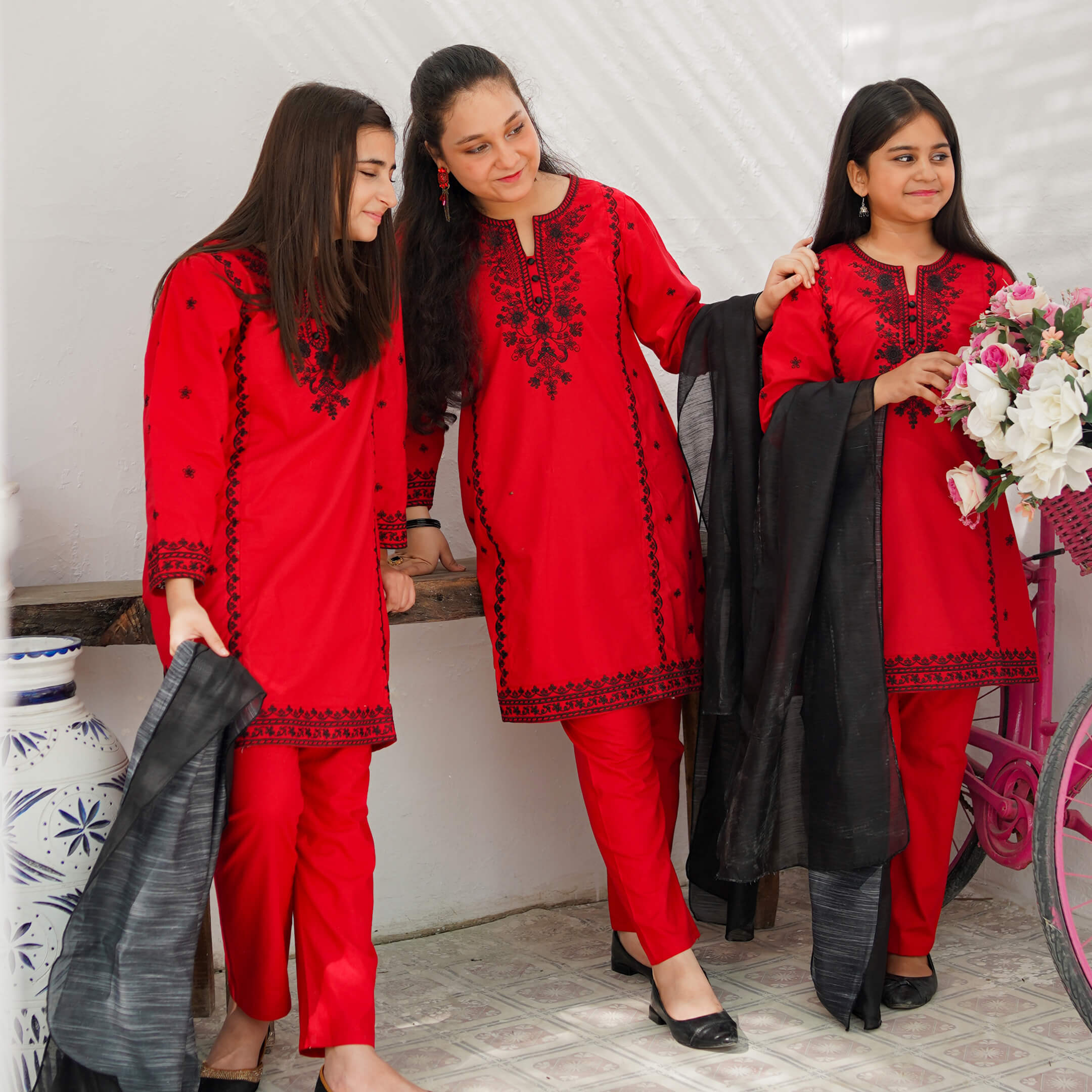 Midwinter Flame: Red Perfection in Cotton