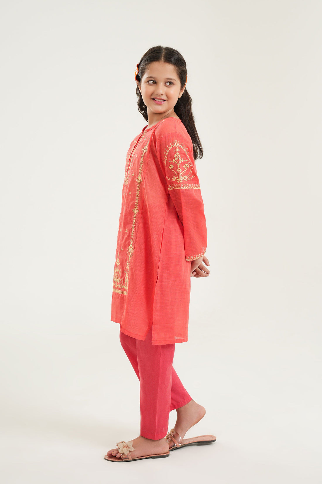 Stylish Embroidered Lawn Suit - CARROT