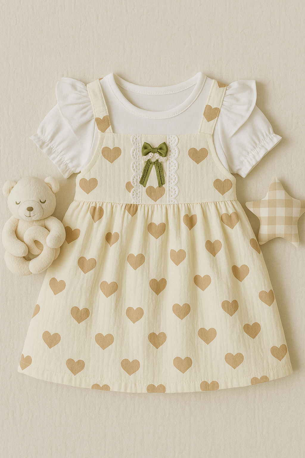 Olive Charm Heart Top