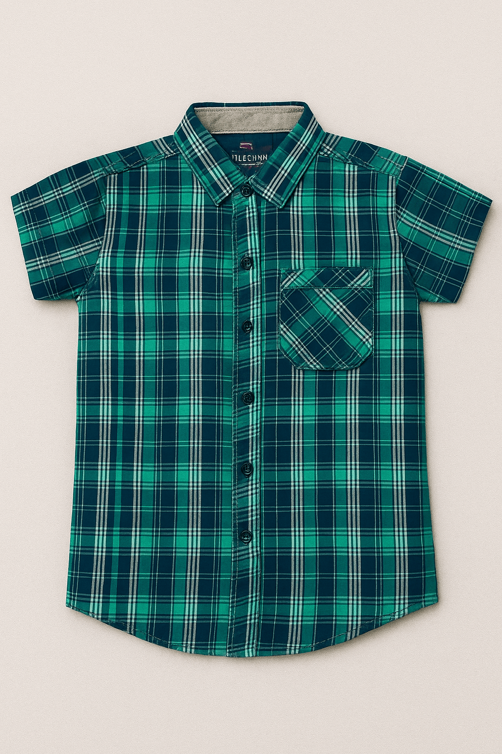 𝗚𝗿𝗲𝗲𝗻 𝗮𝗻𝗱 𝗡𝗮𝘃𝘆 𝗕𝗹𝘂𝗲 𝗣𝗹𝗮𝗶𝗱 𝗦𝗵𝗼𝗿𝘁 𝗦𝗹𝗲𝗲𝘃𝗲 𝗦𝗵𝗶𝗿𝘁