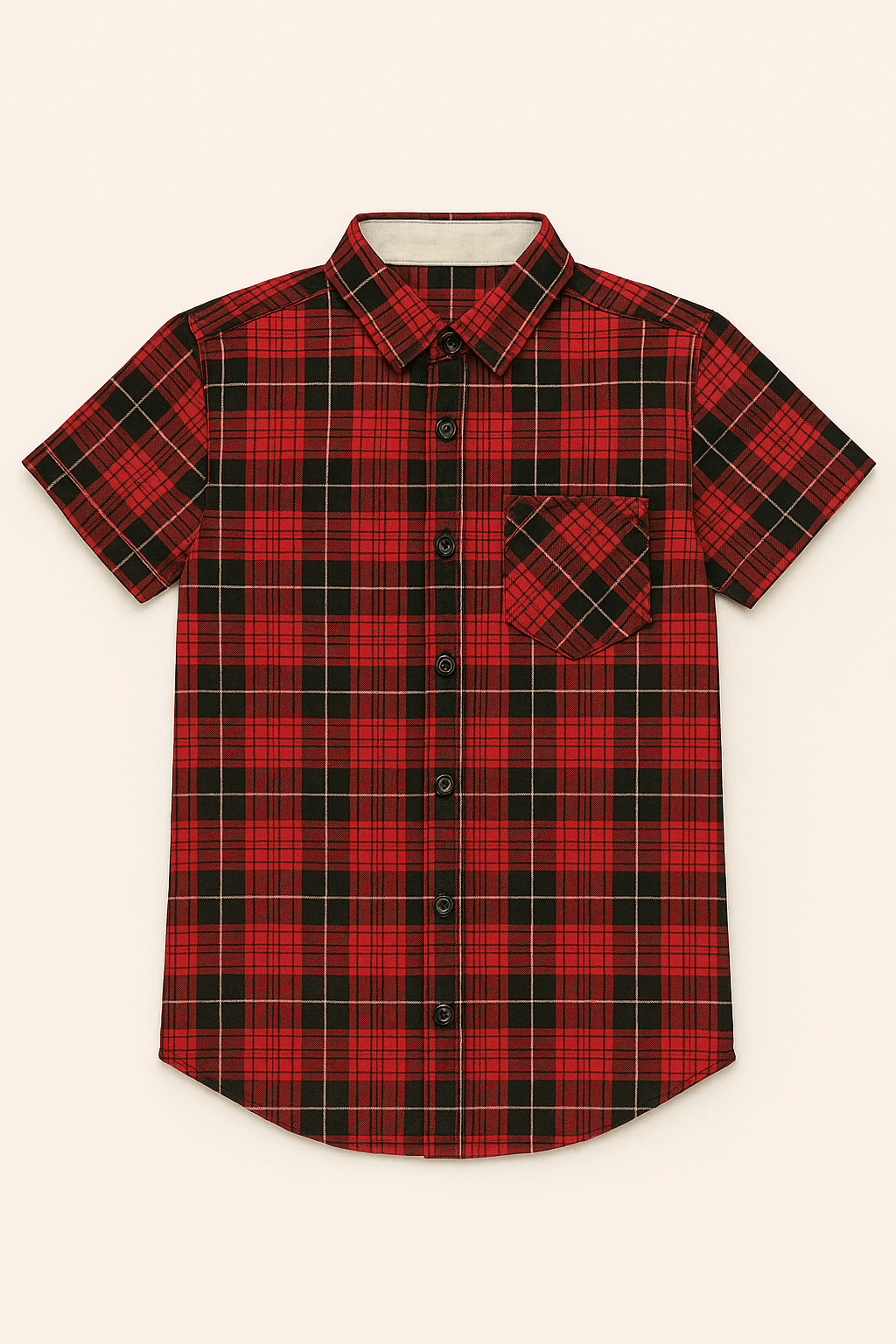 𝗖𝗹𝗮𝘀𝘀𝗶𝗰 𝗥𝗲𝗱 𝗮𝗻𝗱 𝗕𝗹𝗮𝗰𝗸 𝗖𝗵𝗲𝗰𝗸𝗲𝗿𝗲𝗱 𝗦𝗵𝗼𝗿𝘁 𝗦𝗹𝗲𝗲𝘃𝗲 𝗦𝗵𝗶𝗿𝘁