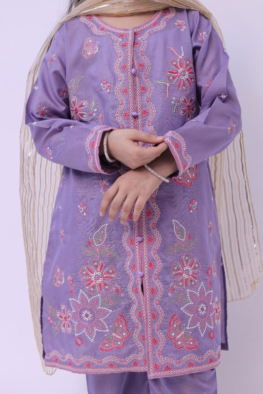 Amethyst – 3 PC summer Cotton Suit