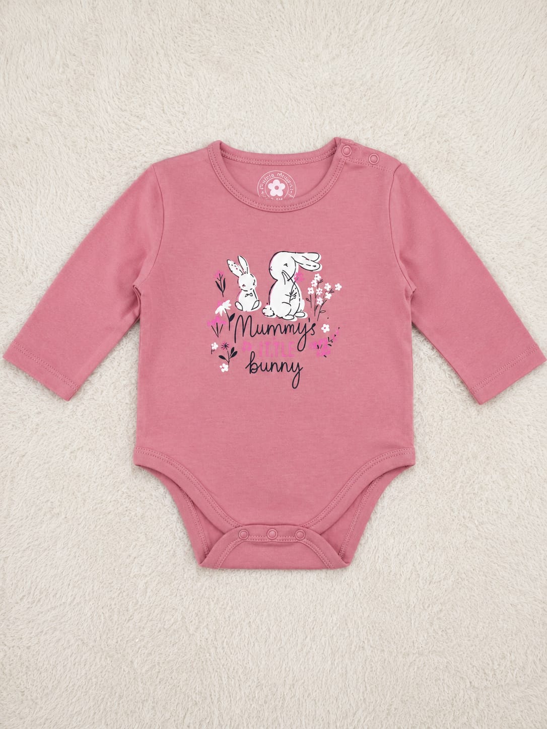 Mini Minors Baby Girls "Mummy's Little Bunny" Full Sleeve Romper