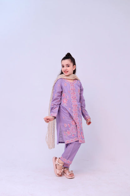 Amethyst – 3 PC summer Cotton Suit