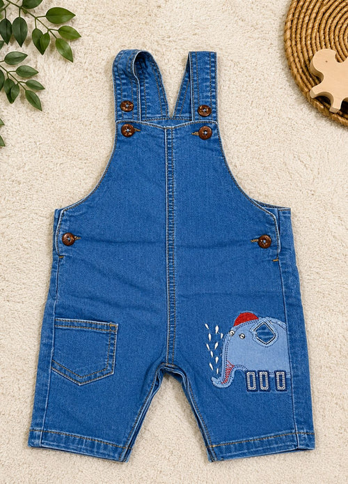 Mini Minor Elephant Denim Dungaree