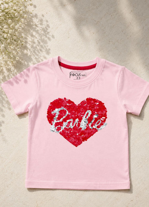 Focus Kidz Barbie Sequin T-Shirt