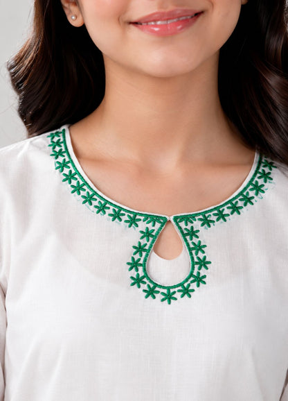 Green Heart Cotton Suit
