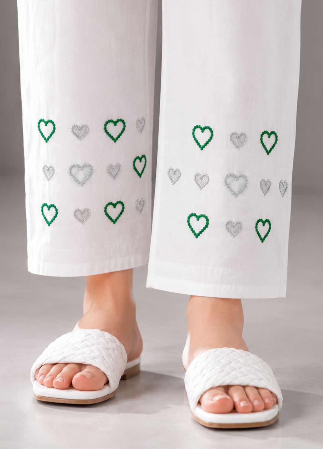 Green Heart Cotton Suit