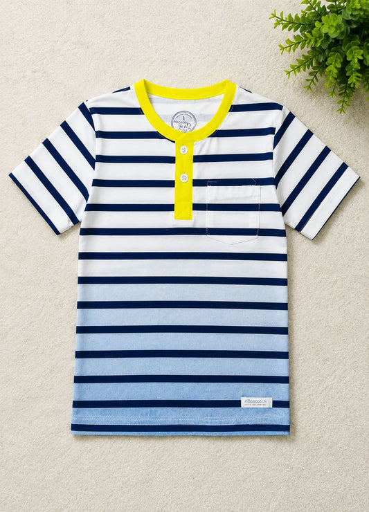 Hopscotch Striped Henley T-Shirt