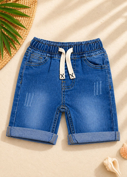 Kids Light Blue Denim Shorts