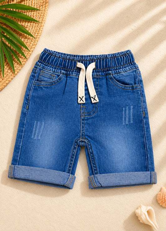 Kids Light Blue Denim Shorts